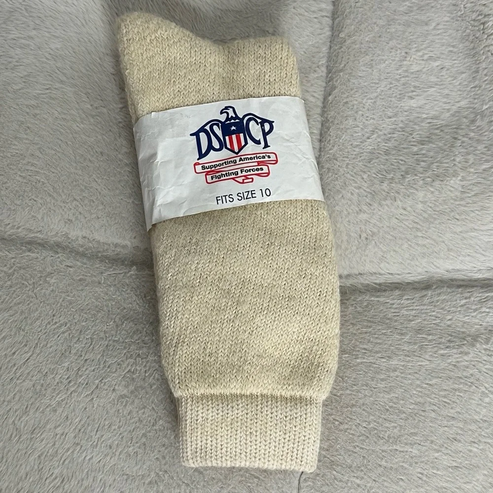 DSCP Men's Khaki Socks Wool Cotton Natural Fibers Size 10 Military Forces - Picture 1 of 2